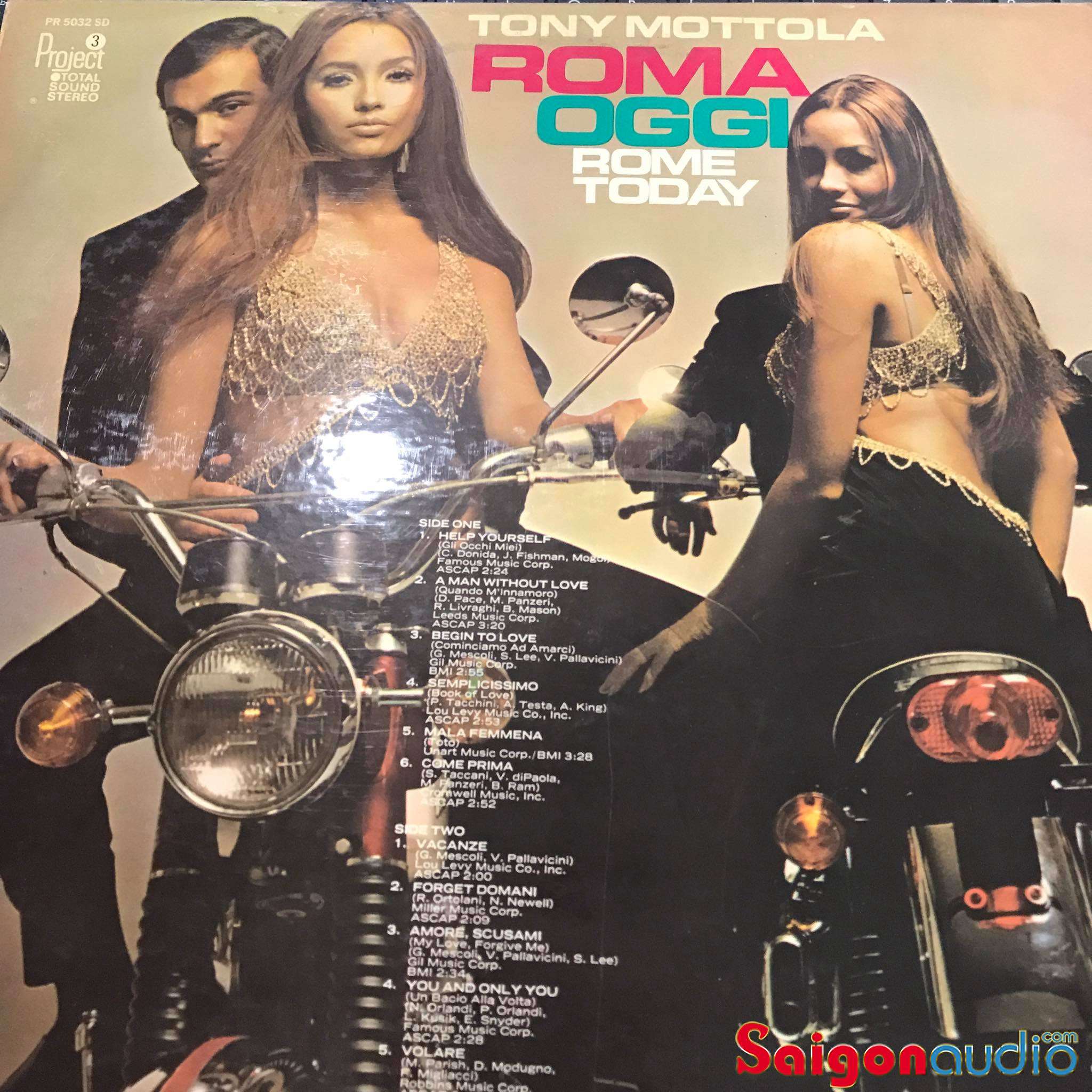 Đĩa than LP Tony Mottola - Roma Oggi - Rome Today