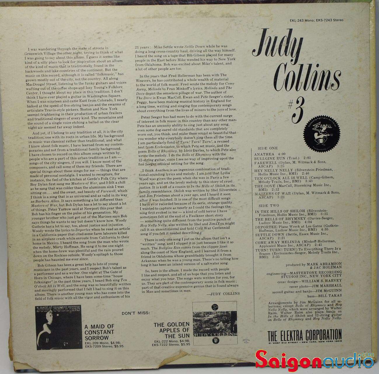 Đĩa than Judy Collins ‎– Judy Collins #3 | LP Vinyl Records
