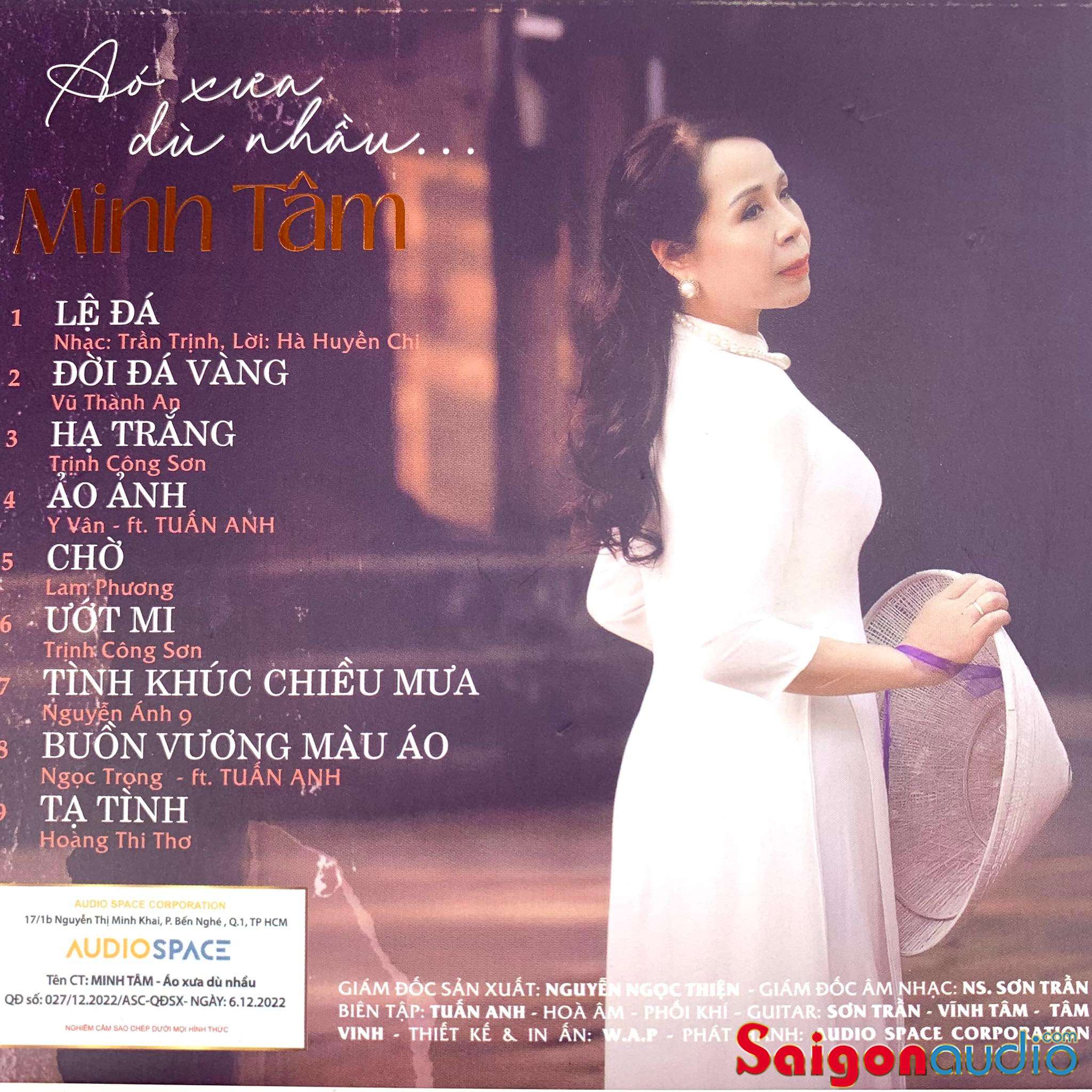 Đĩa CD nhạc gốc Minh Tâm - Áo Xưa Dù Nhàu (Free ship khi mua 2 đĩa CD cùng hoặc khác loại)