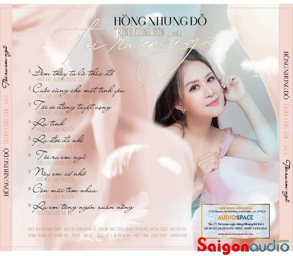 Đĩa CD gốc Hồng Nhung Đỗ hát nhạc Trịnh Công Sơn Vol.2 (Free ship khi mua 2 đĩa CD cùng hoặc khác loại)