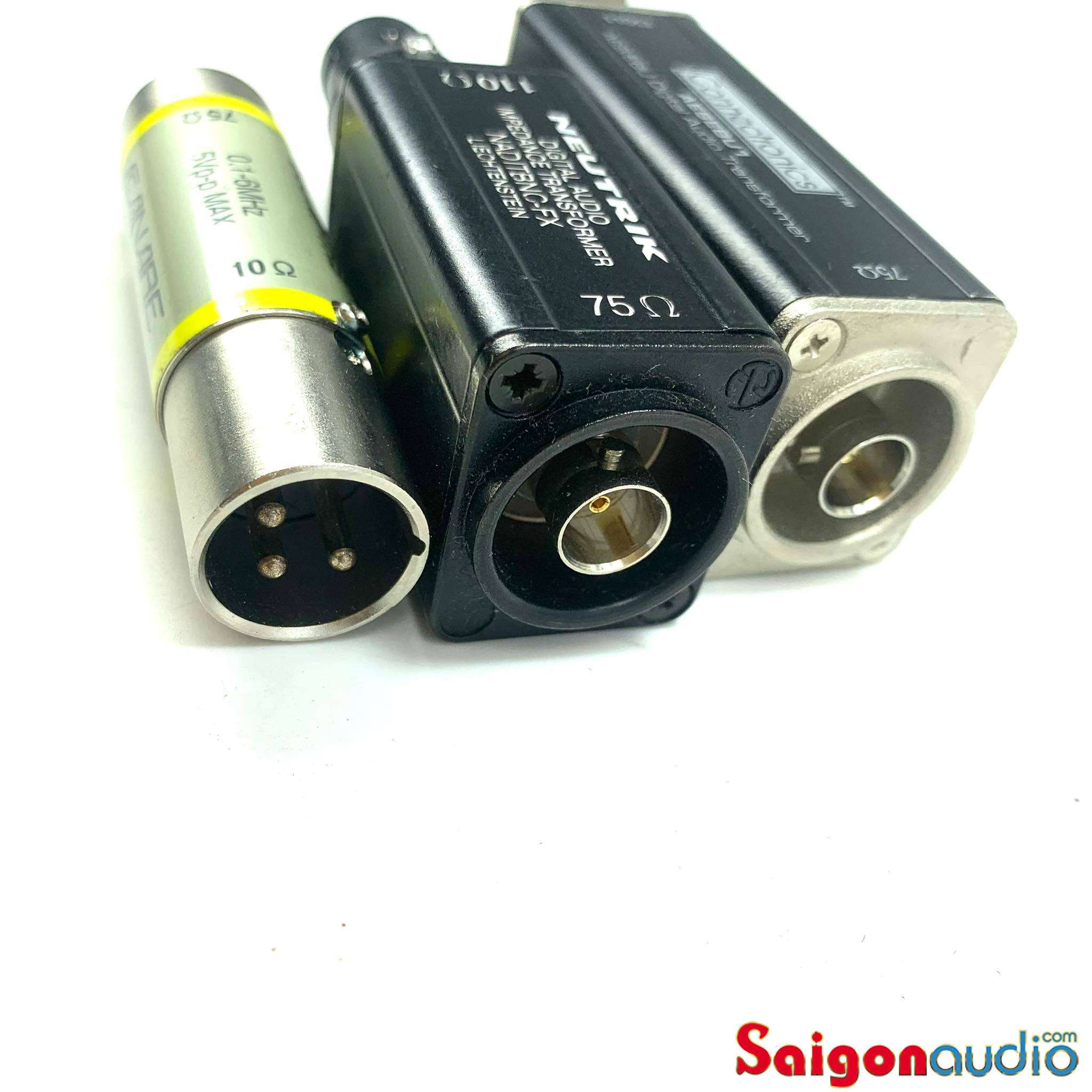 Adapter chuyển đổi tín hiệu số AES/EBU 110Ω ra coax 75Ω và coax 75Ω ra 110Ω