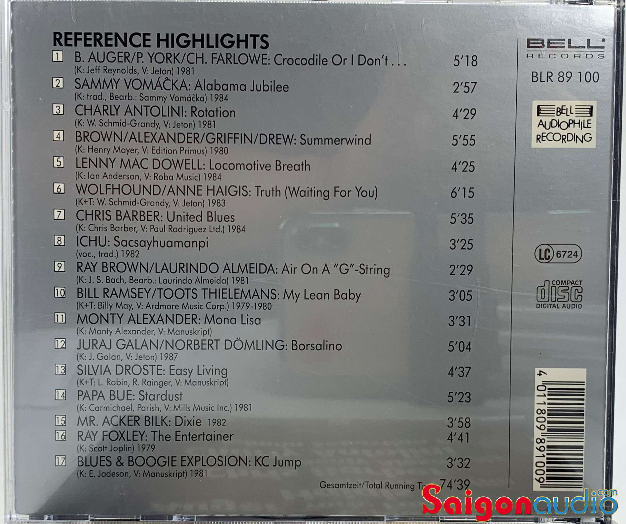 Đĩa CD gốc Reference No.1 - Bell Audiophile Recording (Free ship khi mua 2 đĩa CD cùng hoặc khác loại)