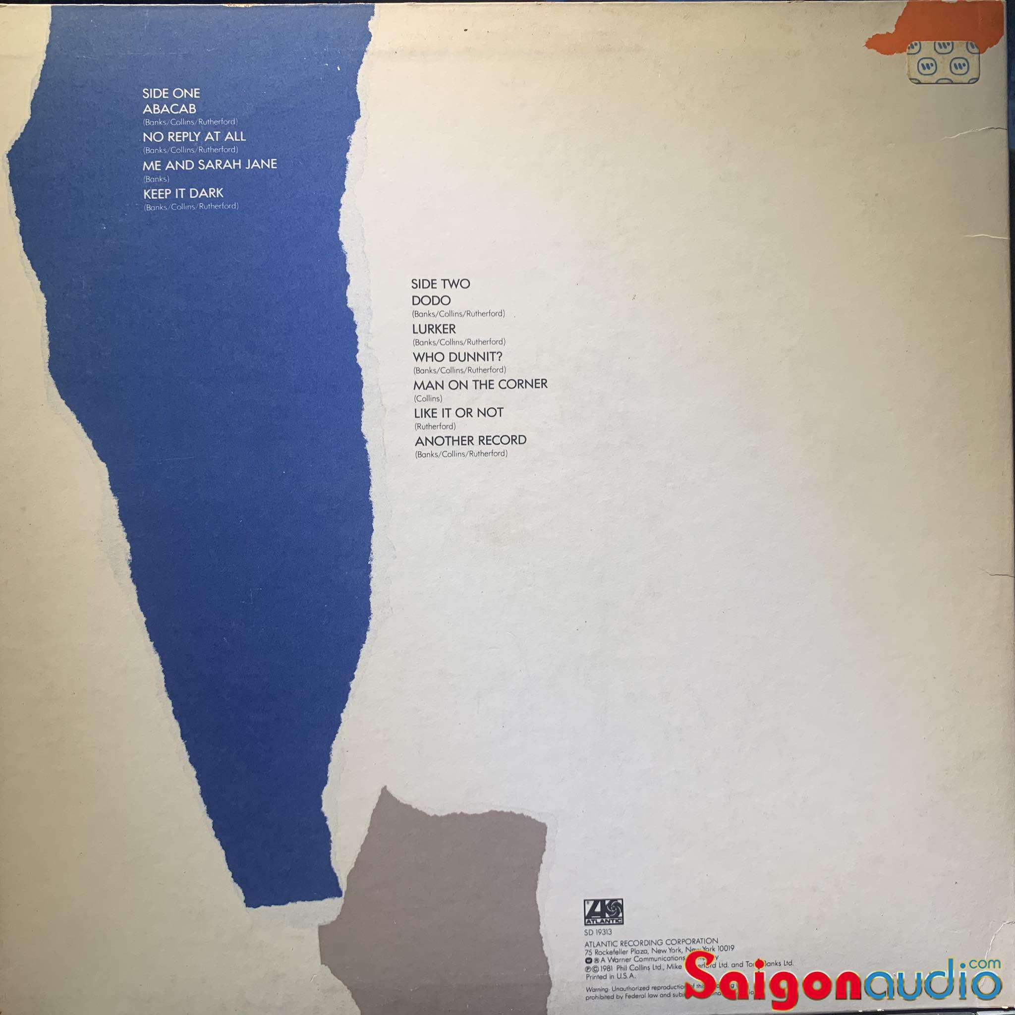 Đĩa than Genesis – Abacab | LP Vinyl Records