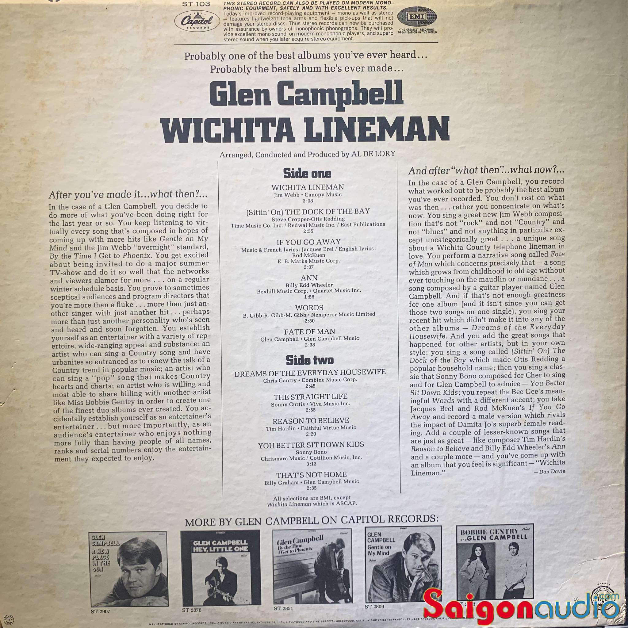 Đĩa than Glen Campbell – Wichita Lineman | LP Vinyl Records