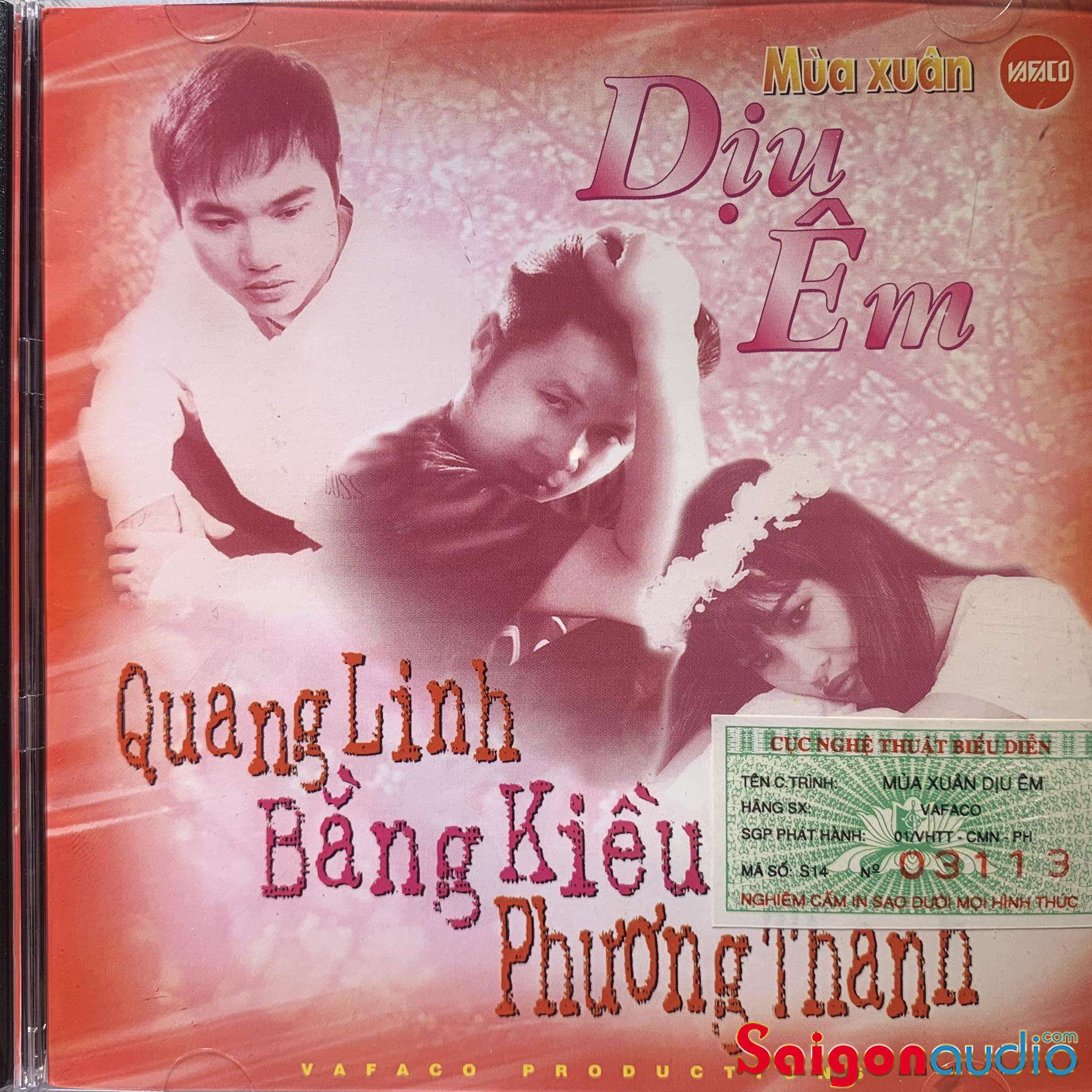 Đĩa CD gốc Quang Linh - Bằng Kiều - Phương Thanh - Mùa Xuân Diệu Êm (Free ship khi mua 2 đĩa CD cùng hoặc khác loại)